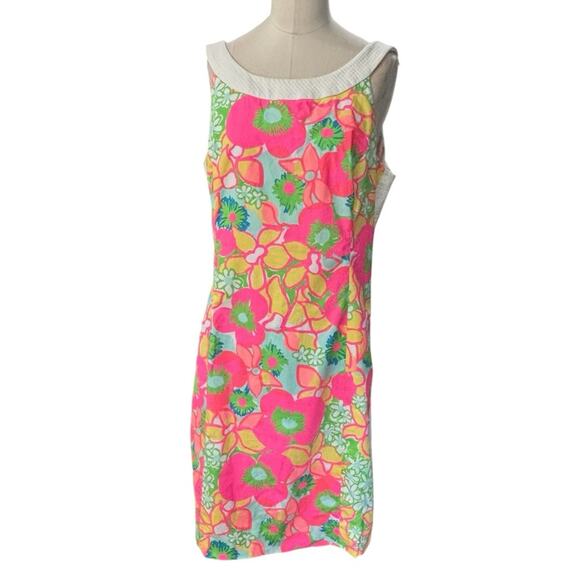 Lilly Pulitzer Darcy Ice Cream Social Floral Sleeveless Shift Dress  Size 10 - Picture 11 of 12